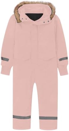 YRAETENM Snow Suit for Kids Boys Girls One Piece Snowsuit Girls and Boys Waterproof Insulated Winter Jumpsuit Coveralls