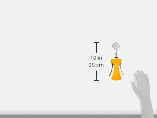 Alessi Anna G. AM01 DY - Design Corkscrew, in Thermoplastic Resin and Chrome-Plated Zamak, Yellow