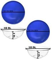 Pyrex 325 (2.5Qt) Bowl & 325-PC Blue Lid (2-Pack) - Made in USA | Clear Glass | BPA-Free Plastic Covers | Round Shape | Food Prep Use | Top Rack Dishwasher Safe | Resists Stains & Odors