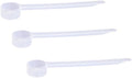 5cc Long Handle Measuring Scoop (1 Teaspoon / 5mL) - Heavy-Duty Plastic Spoon for Powders, Pre-Workout, Supplements, and Spices, 3-Pack