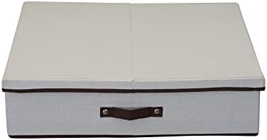 Household Essentials Wreath Storage Container, 24 Inch Wreath Storage Box with Handles, Sturdy Sides, Keeps Wreaths Free of Dust and Pests in Storage, Natural