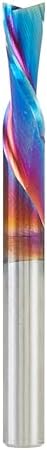 Amana Tool - 46202-K Solid Carbide Spiral Plunge Router Bit Down Cut 1/4 Dia x 3/4 x 1/4 Inch Shank, Spektra Extreme Tool Life Coated
