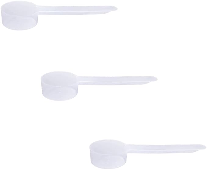 11cc Long Handle Measuring Scoop (2 Teaspoon / 11mL) - Heavy-Duty Plastic Spoon for Powders, Pre-Workout, Supplements, and Spices, 3-Pack