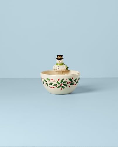 Lenox Holiday Snowman Christmas Candy Bowl