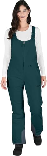 Arctix Women's Essential Insulated Ski Bibs, Water Resistant Snow Pants for Skiing & Snowboarding