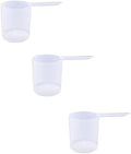 148cc Long Handle Measuring Scoop (.625 Cup / 5 oz / 148mL) - Heavy-Duty Plastic Spoon for Powders, Protein, Coffee, and Baking, 3-Pack