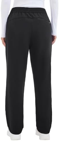 Women's Fleece Lined Snow Pants Water Resistant Insulated Ski Pants with 4 Zipper Pockets for Hiking Winter Outdoor