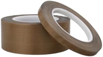 Brown Teflon Tape, Insulating PTFE Fabric, Teflon Tape for Sealing Machines, High-Temperature Resistant (80mm*50m W*L)