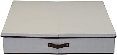 Household Essentials Wreath Storage Box with Lid, 30 Inch, Natural