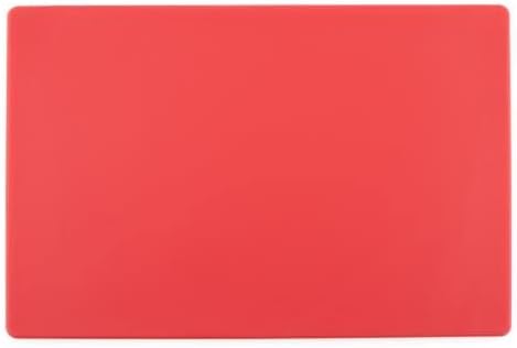 Winco Heavy-Duty Plastic Cutting Board, 12" x 18" x 1/2", Red