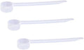 1.25cc Long Handle Measuring Scoop (1/4 Teaspoon / 1.25mL) - Heavy-Duty Plastic Spoon for Powders, Pre-Workout, Supplements, and Spices, 3-Pack