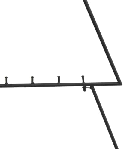 Metal Christmas Tree, 35.4 in Modern DIY Decor, Black Steel