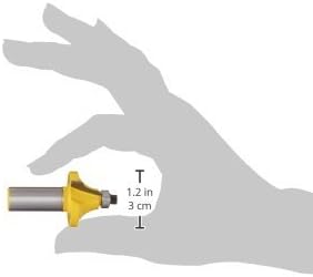 YONICO Router Bits Edge Forming Roundover Bead 3/8-Inch Radius 1/2-Inch Shank 13174