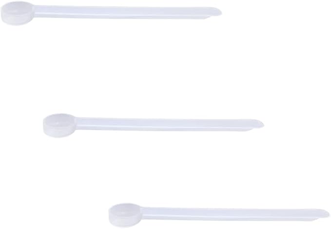 0.625cc Long Handle Measuring Scoop (1/8 Teaspoon/A Pinch / 0.625mL) - Heavy-Duty Plastic Spoon for Powders, Pre-Workout, Supplements, and Spices, 3-Pack