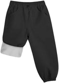 QBK Toddler Snow Pants Fleece Lined Waterproof Ski Pants for Boys & Girls