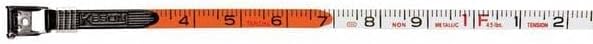 Keson OTR10M50 Open Reel Fiberglass Tape Measure Reel with Double Hook (Graduations: 1/10, 1/100 & m, cm, 2mm), 15M / 50-Foot