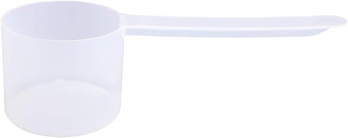 48cc Long Handle Measuring Scoop (48mL) - Heavy-Duty Plastic Spoon for Powders, Protein, Coffee, and Baking, 1-Pack