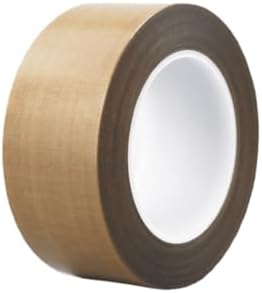 Brown Teflon Tape, Insulating PTFE Fabric, Teflon Tape for Sealing Machines, High-Temperature Resistant (80mm*50m W*L)