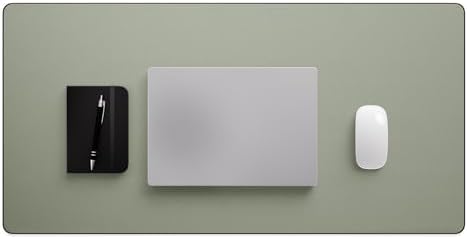 Jotsome Leather Desk Pad Mat, 34" x 17", Sage