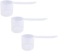 70cc Long Handle Measuring Scoop (4.73 Tbsp / 2.37 oz / 70mL) - Heavy-Duty Plastic Spoon for Powders, Protein, Coffee, and Baking, 3-Pack