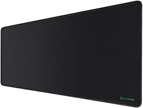 Black Shark Gaming Mouse Pad Desk Mat (31.5” x 11.8” x 0.15”) Mousepad with Superfine Fiber Surface Smooth, Non-Slip Rubber Base, Office Decor for Gamers, Office, Desk Pad Manta P2