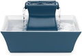 PetSafe Cat and Dog Water Fountain - Automatic Water Dispenser - Drinkwell Pagoda Ceramic Fountain for Pets - Filter Included - Blue - 70 oz, Model:PWW00-14898