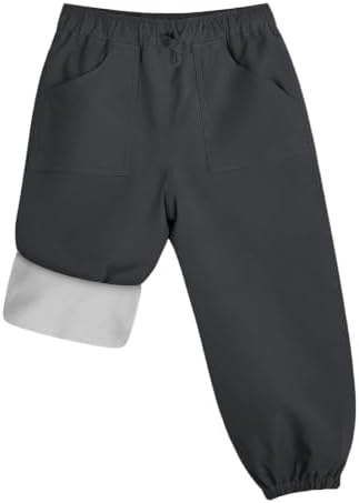 QBK Toddler Snow Pants Fleece Lined Waterproof Ski Pants for Boys & Girls