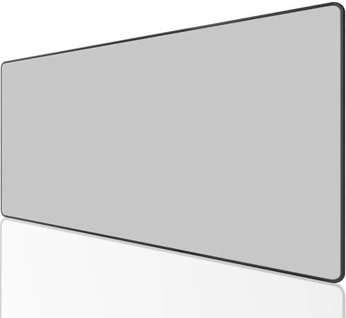 KTRIO Large Gaming Mouse Pad, Desk Mat, 31.5 x 15.7 in, Silver Grey, XXL