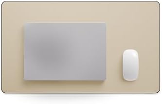 Jotsome Leather Desk Pad Mat, 24" x 14", Beige
