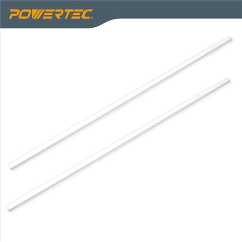 POWERTEC 36" HDPE Miter Bar for Table Saw Sled, Taper Jig, Fits Miter Slot Runners 3/4" x 3/8 Slot on Table Saw, Router Table, Band Saw, Wood Working Tools & Accessories, 2PK (71636V)