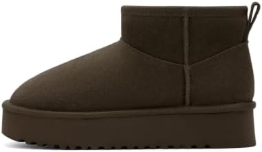 OXSTAR Winter Snow Boots for Women Cozy Plush Line Suede Boot