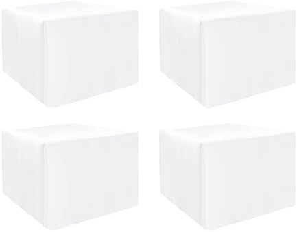 White Squre Fitted Tablecloth for Card Table Craft Shows 4-Pack 34x34 inch