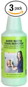 BioClean 3-40 OZ Hard Water Stain Remover Extra Strength Bathroom & Kitchen Cleaner, Eco-Friendly & Non-Toxic, Removes Stubborn Stains, Soap Scum & Grime