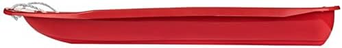 Lucky Bums Kids 48 Inch Single Person Plastic Snow Toboggan Sled for All Winter Conditions with Pull Rope for Children Ages 8 to 15, Red