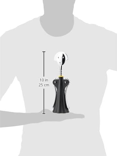 Alessi AAM01 B Anna G. - Design Corkscrew, Thermoplastic Resin and Chrome Zamak, Black