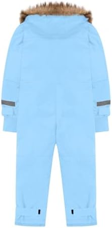 YRAETENM Snow Suit for Kids Boys Girls One Piece Snowsuit Girls and Boys Waterproof Insulated Winter Jumpsuit Coveralls