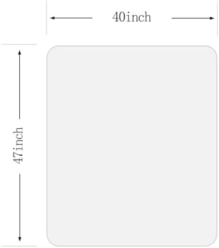 [UpgradedVersion] Crystal Clear 1/5" Thick 47" x 40" Heavy Duty Hard Chair Mat, Can be Used on Carpet or Hard Floor