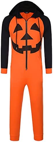 COOFANDY Mens Jumpsuit Onesie Hooded Full Zip One Piece Jogging Tracksuit