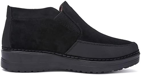 COSIDRAM Mens Shoes Winter Snow Boots Slip On Warm Cotton Padded Loafers