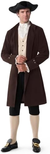 Spooktacular Creations 7pc Halloween Colonial Costume Men, Founding Father Costume for Themed Party