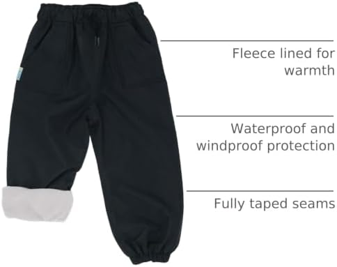 JAN & JUL Cozy-Dry Rain & Snow Pants for Toddlers
