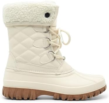 DREAM PAIRS Women's Mid Calf Winter Snow Boots