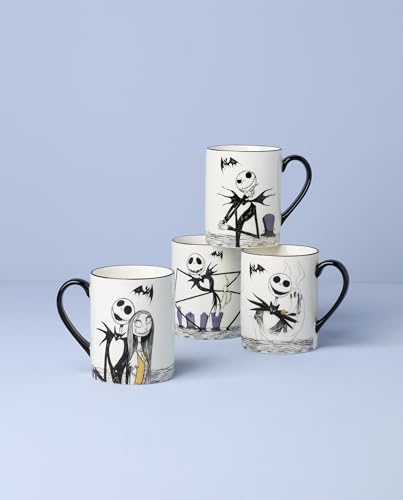 Lenox Nightmare Before Christmas Porcelain Halloween Mug Set for 4
