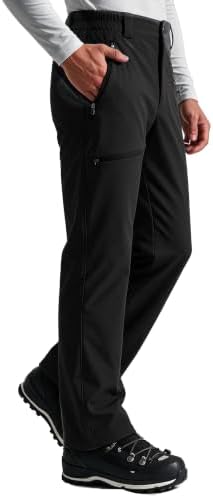 wantdo Men's Fleece Lined Pants Insulated Softshell Ski Snow Hiking Pant