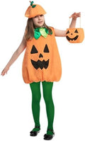 Spooktacular Creations Halloween Pumpkin Costume Kids Child Girls Pumpkin Dress with Hat, Basket for Halloween Dress Up Party