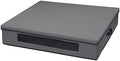 Household Essentials Wreath Storage Container Box with Handles, Sturdy Fabric‑Covered Sides for 30‑Inch Wreath, Gray with Charcoal Trim