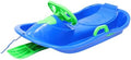 Extra Thick Ski Board Sled with Steering Wheel Brakes for Adults