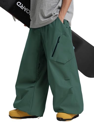 GSOU SNOW Womens Mens Snowboard Pants Baggy Snow Ski Pants for Snowsports
