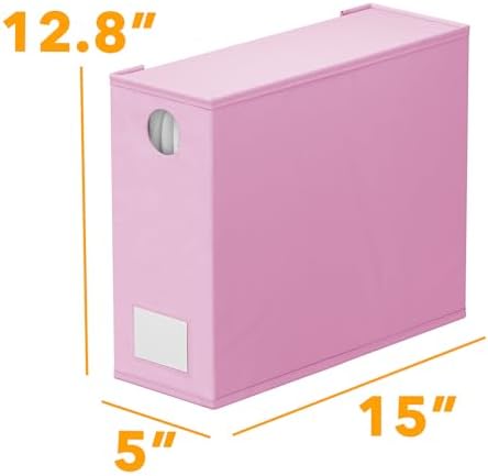 SpaceAid 4 Pack Bed Sheet Organizers and Storage, Foldable Sheet Organizer for Linen Closet, Sheets Set Folder Keeper with Window XL (Queen & King Size) Bedding Container (Pink, 4 Pack)