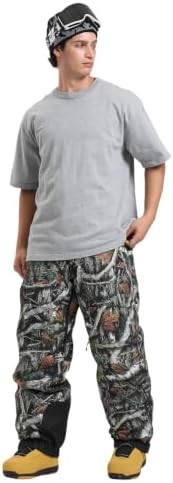 GSOU SNOW Mens Womens Snowboard Pants-Baggy Ski Snow Bibs